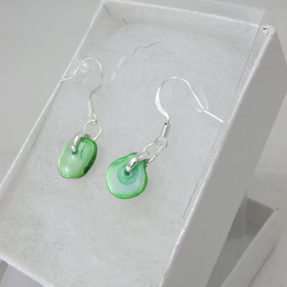 Dainty Treasures Shell Earrings with Silver Plated hooks - Picture 3 of 3
